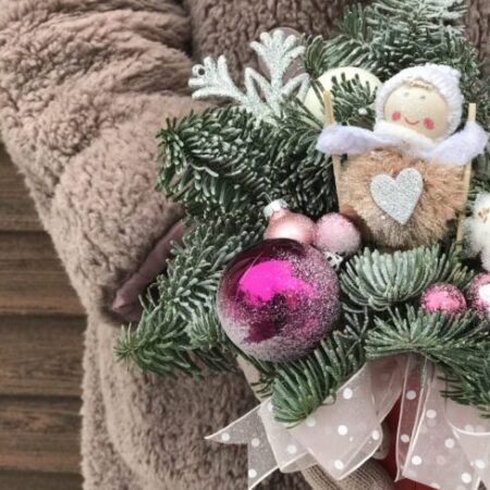 Новогодняя композиция #4028 - цветы, цветы гомель, доставка цветов гомель, купить цветы, доставка цветов