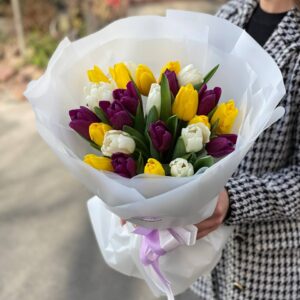 Букет из тюльпанов #1077 - цветы, цветы гомель, доставка цветов гомель, купить цветы, доставка цветов