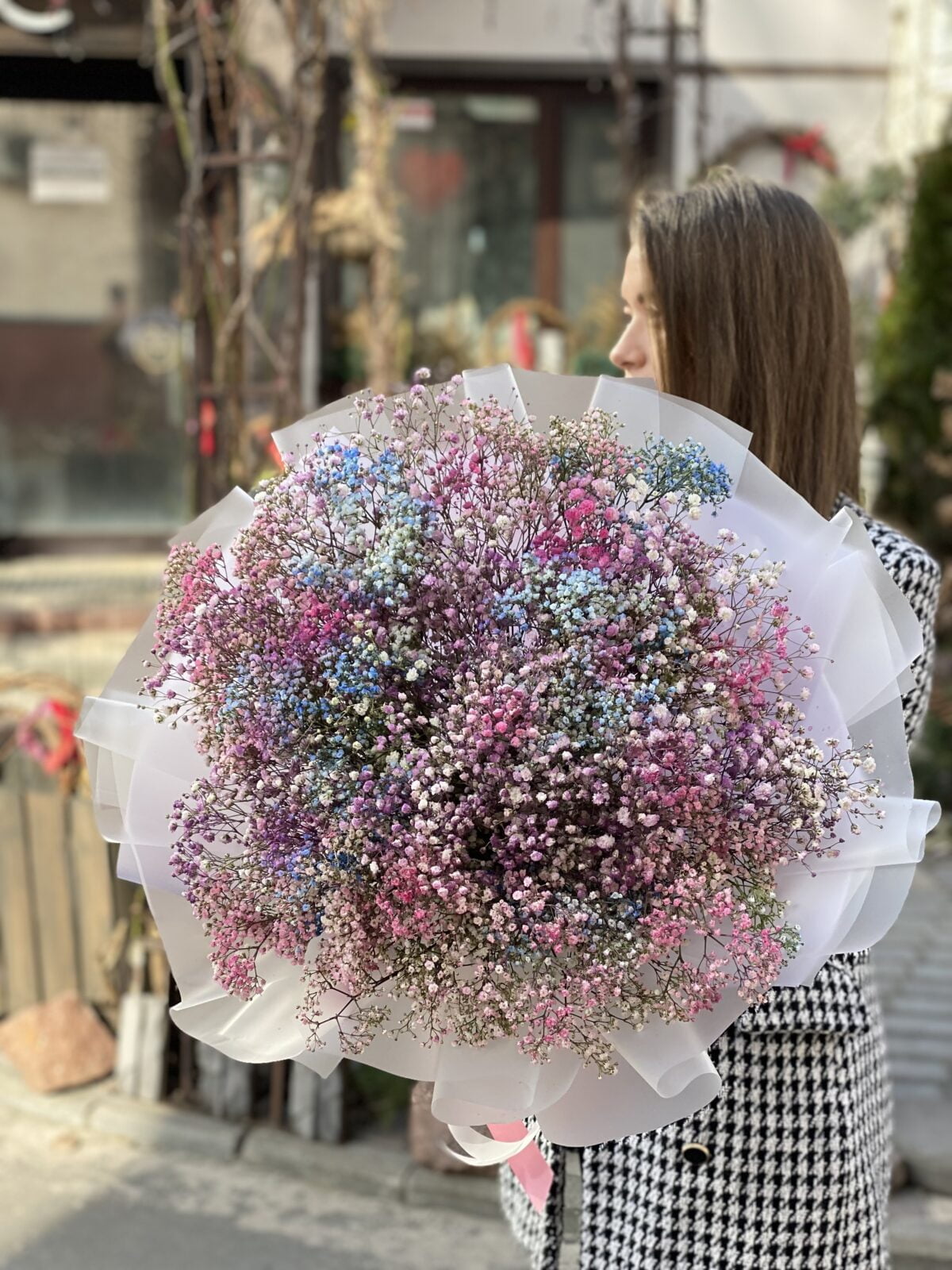 Букет из гипсофилы #1076 Букет из гипсофилы #1076 - цветы, цветы гомель, доставка цветов гомель, купить цветы, доставка цветов