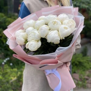 Букет из пионов #1123 - цветы, цветы гомель, доставка цветов гомель, купить цветы, доставка цветов