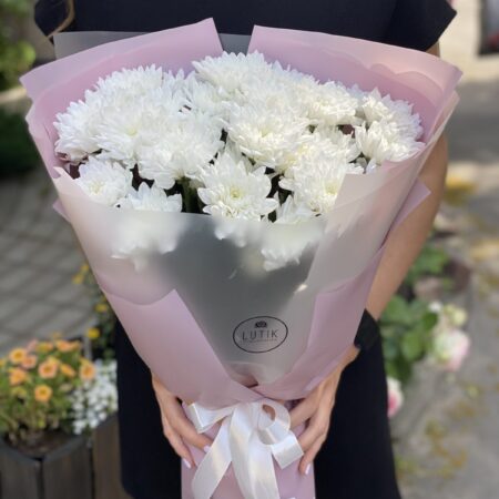 Букет из хризантем #1128 - цветы, цветы гомель, доставка цветов гомель, купить цветы, доставка цветов