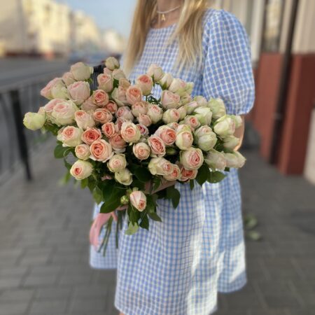 Букет из кустовых роз #1154 - цветы, цветы гомель, доставка цветов гомель, купить цветы, доставка цветов